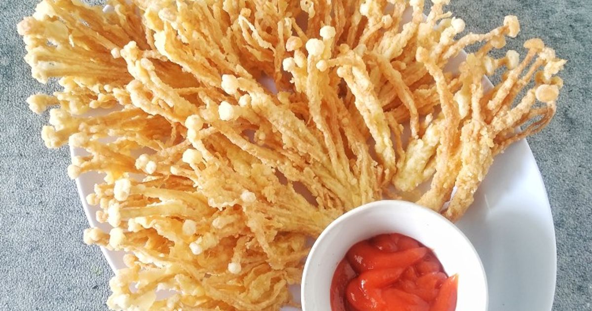 Ilustrasi Jamur Enoki Crispy