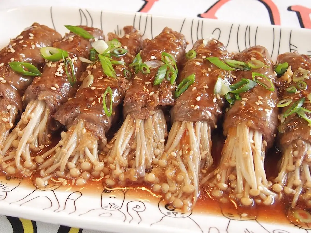 Resep Enoki Beef Roll