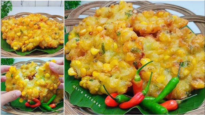 Ilustrasi bakwan jagung tanpa telur.