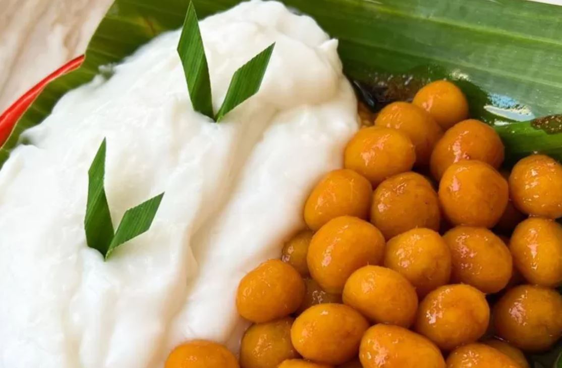 Bubur sumsum biji salak pandan
