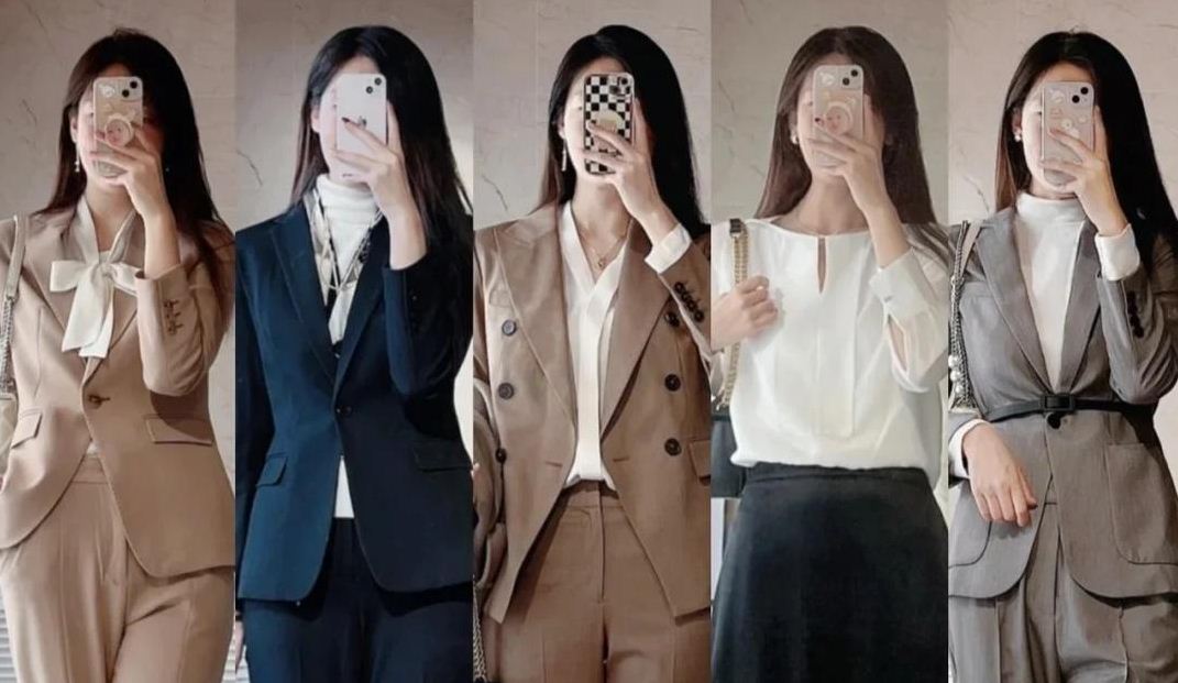 Ilustrasi outfit wawancara kerja perempuan.