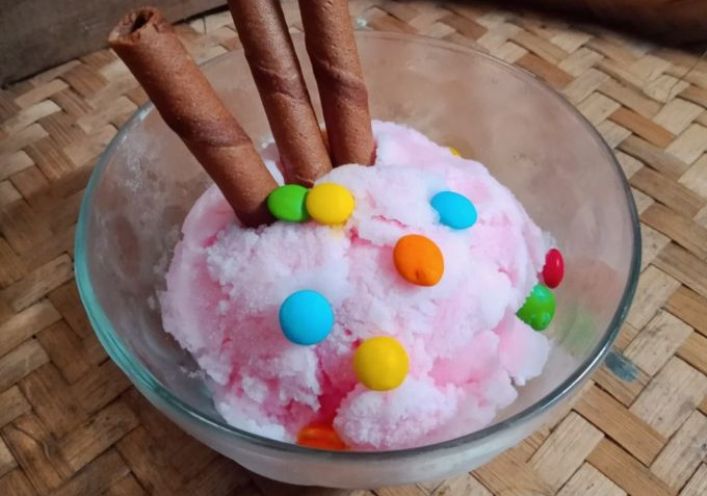 Ilustrasi resep ice cream Pop Ice.