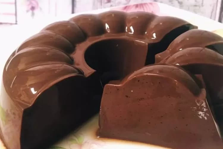 Ilustrasi Puding Cokelat Susu