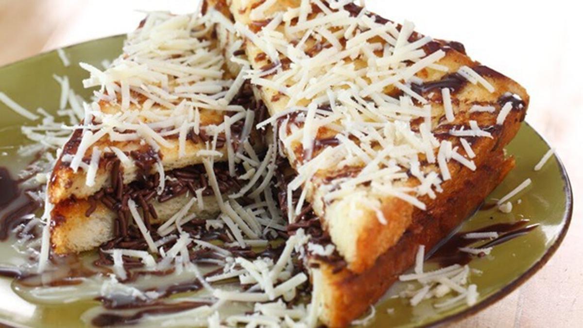 Ilustrasi Roti Panggang Cokelat Keju