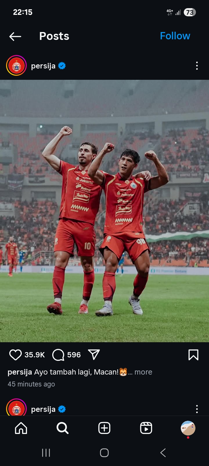 Eksel Runtakahu tampil dominan di laga Persija vs Arema.