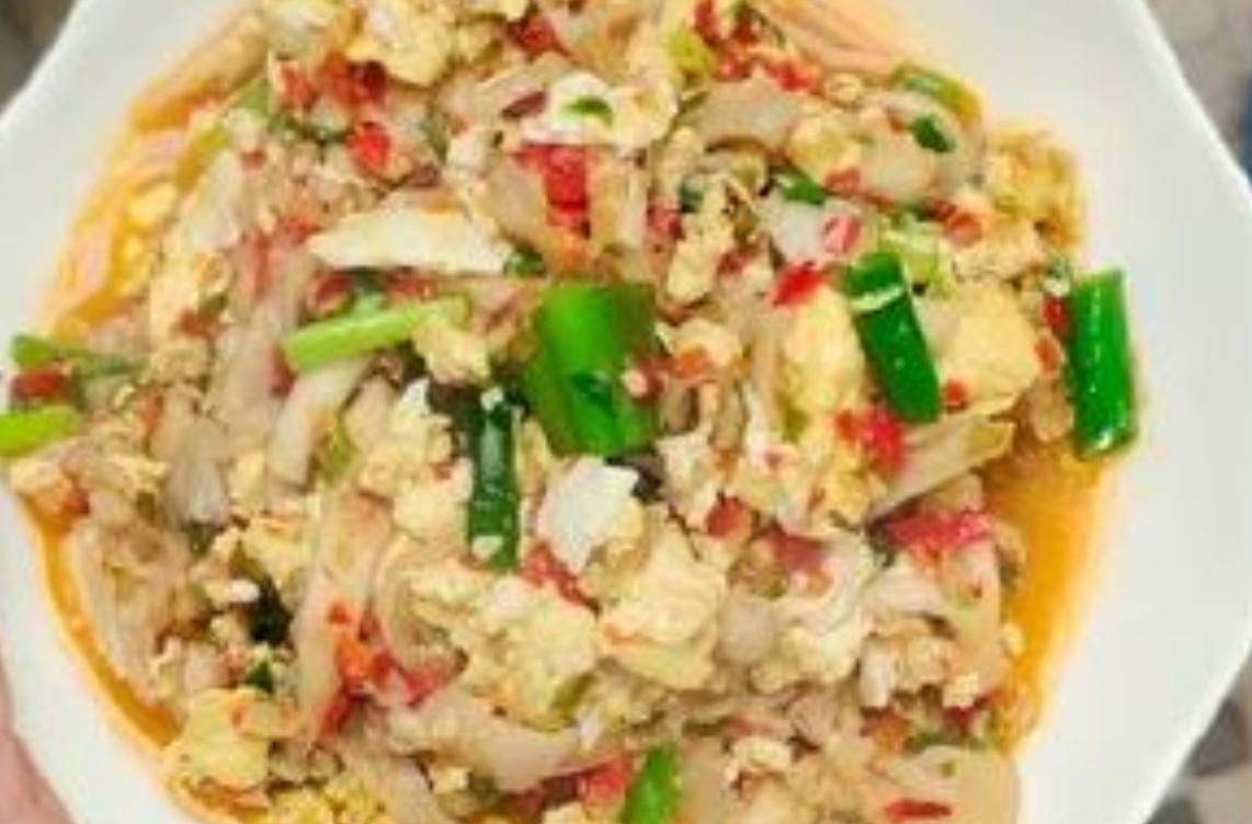 Tumis jamur tiram telur orak-arik