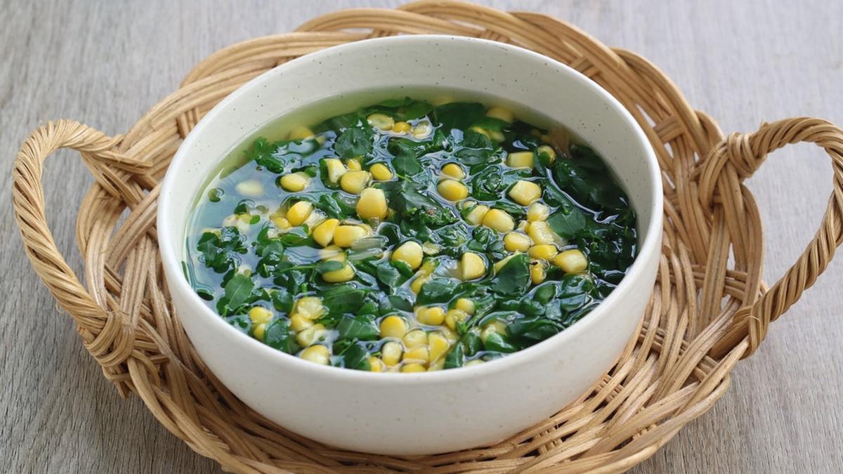 Ilustrasi Sayur Bening Daun Katuk