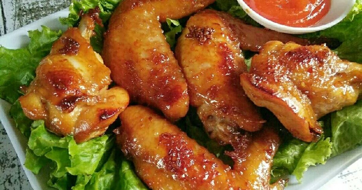 Ilustrasi Chicken Wings Saus Madu Pedas