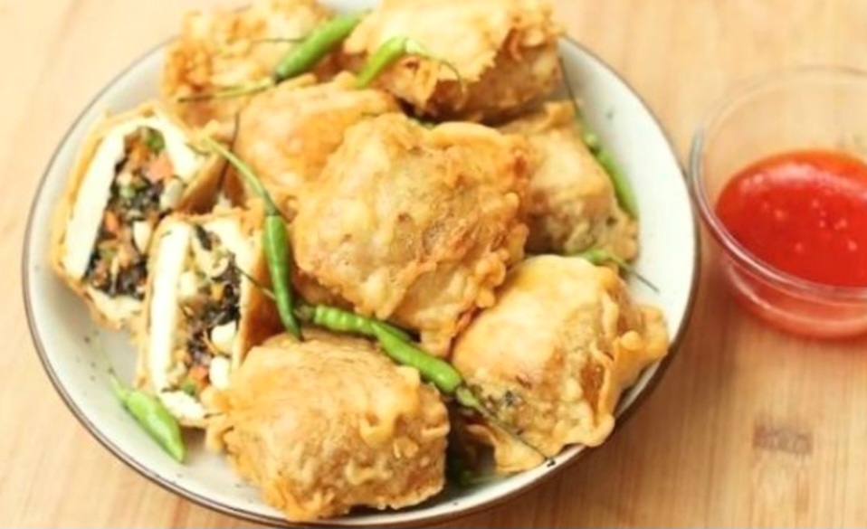 Tahu kipas isi seafood ala Devina Hermawan ini crispy banget dan gampang dibuat!