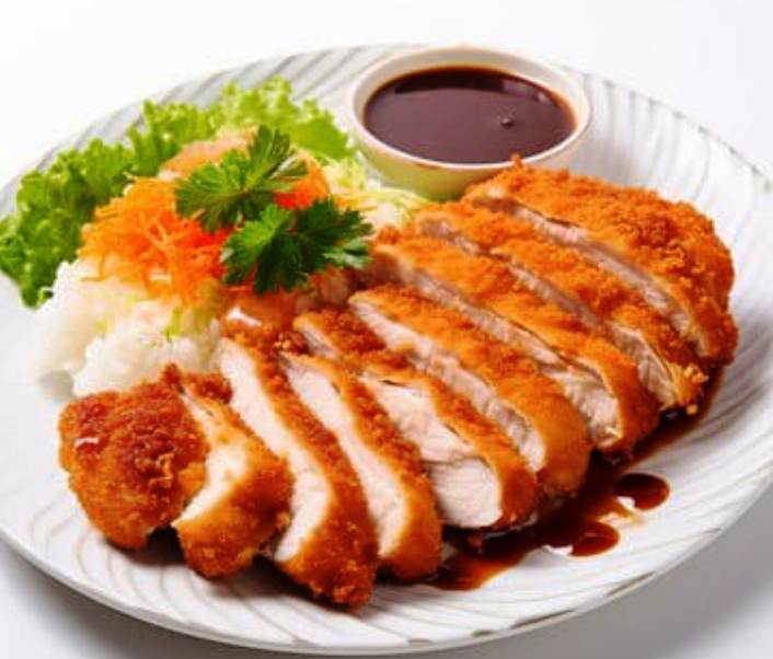 Ilustrasi chicken katsu crispy.