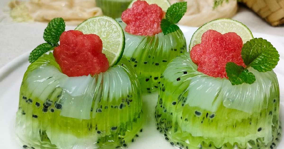 Ilustrasi Resep Puding Es Kuwut Segar