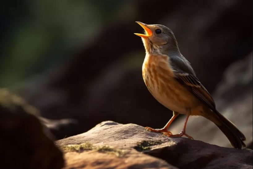 Ilustrasi burung bersuara nyaring.
