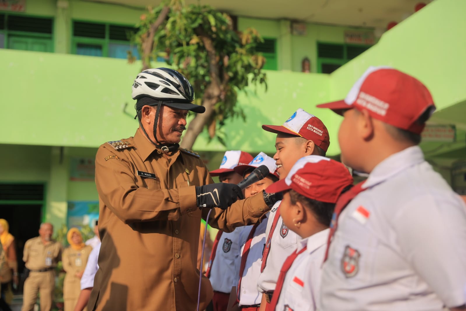Wali Kota Madiun Maidi pastikan semua arahan pusat soal sekolah gratis akan dijalankan, termasuk dukungan fasilitas di sekolah swasta. DOK RADAR MADIUN