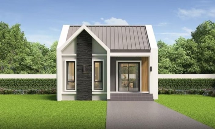 Ilustrasi rumah minimalis untuk keluarga.