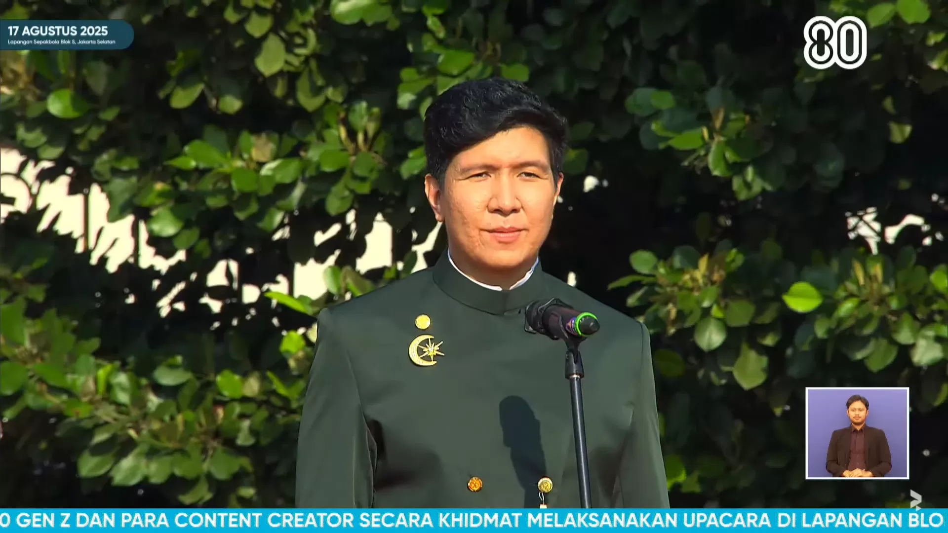 Youtuber Windah Basudara menjadi pembina upacara