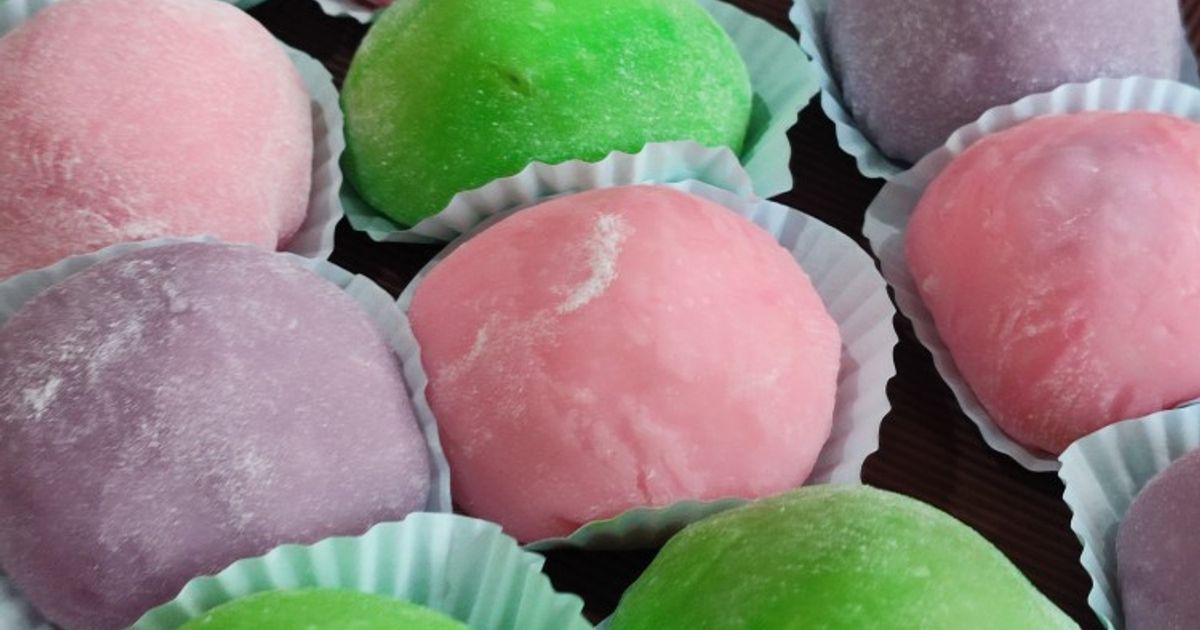Ilustrasi mochi isi coklat