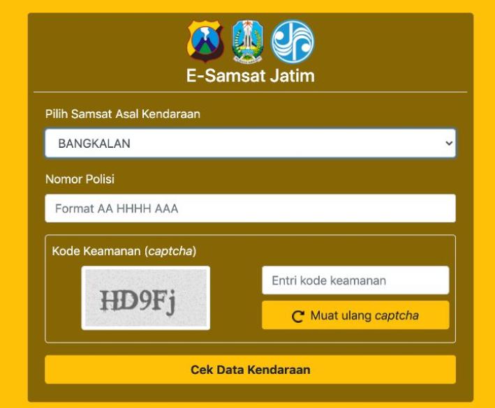 Ilustrasi menggunakan E Samsat Jatim
