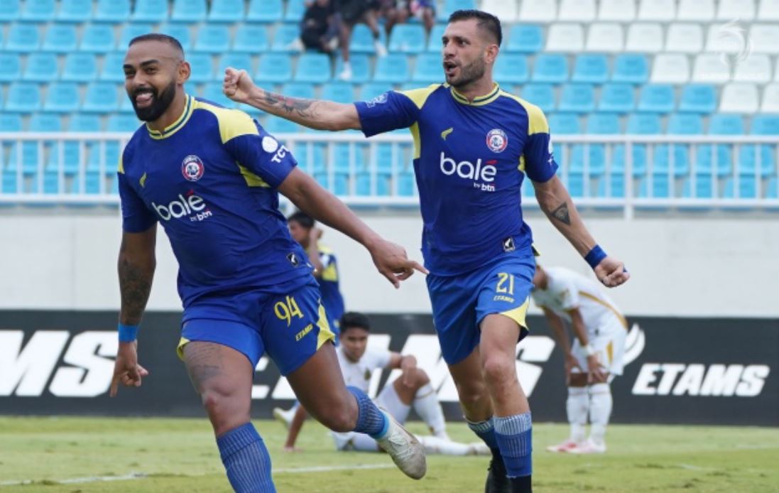 Striker Arema FC Dalberto mencetak enam gol di tiga pekan pertama BRI Super League.
