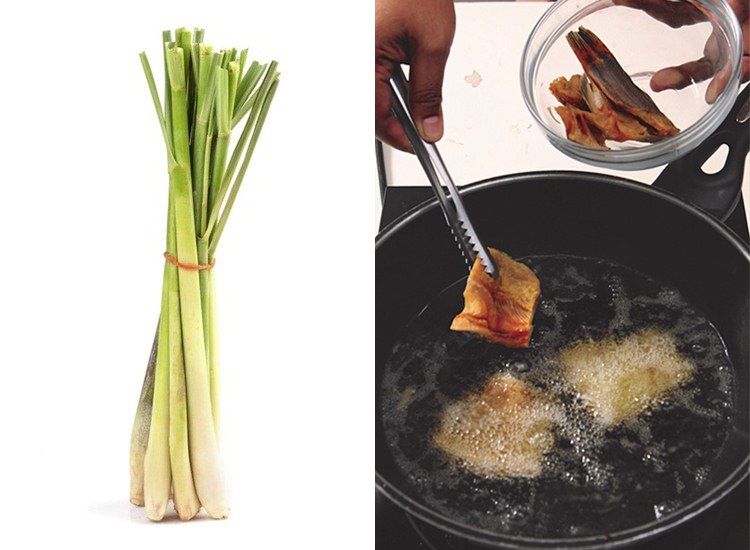 Ilustrasi serai dan minyak bekas menggoreng ikan