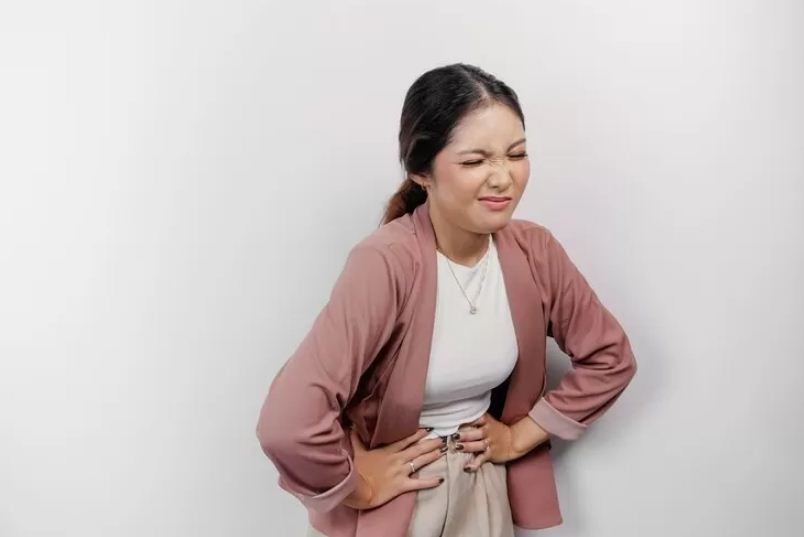 Ilustrasi wanita mengalami menstruasi.
