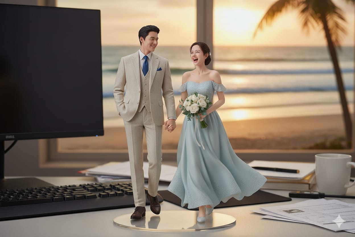 Ilustrasi Foto Pasangan Ala Prewedding