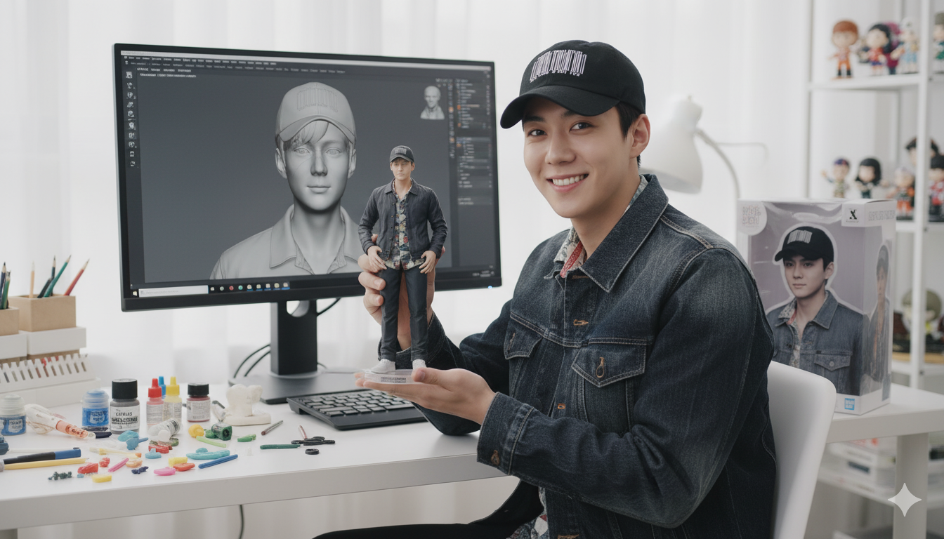 Ilustrasi miniatur action figure