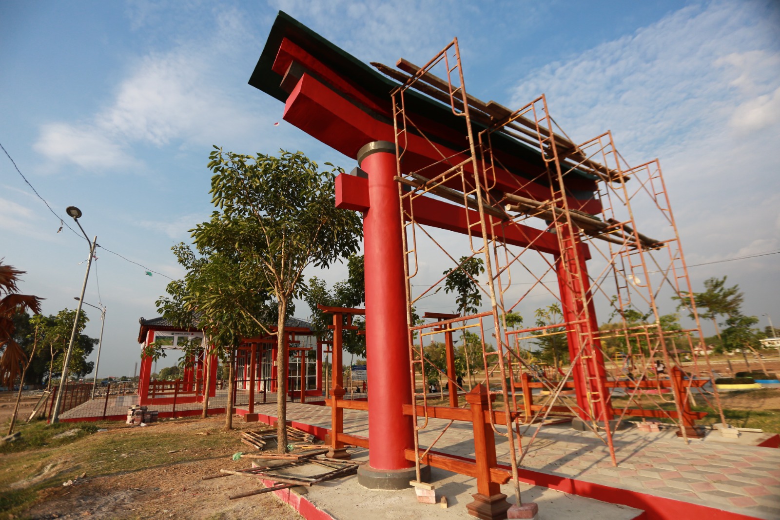Kampung Jepang di Kelurahan Banjarejo jadi bagian proyek strategis Pemkot Madiun yang ditinjau langsung Wali Kota Maidi. BAGAS BIMANTARA/JAWA POS RADAR MADIUN
