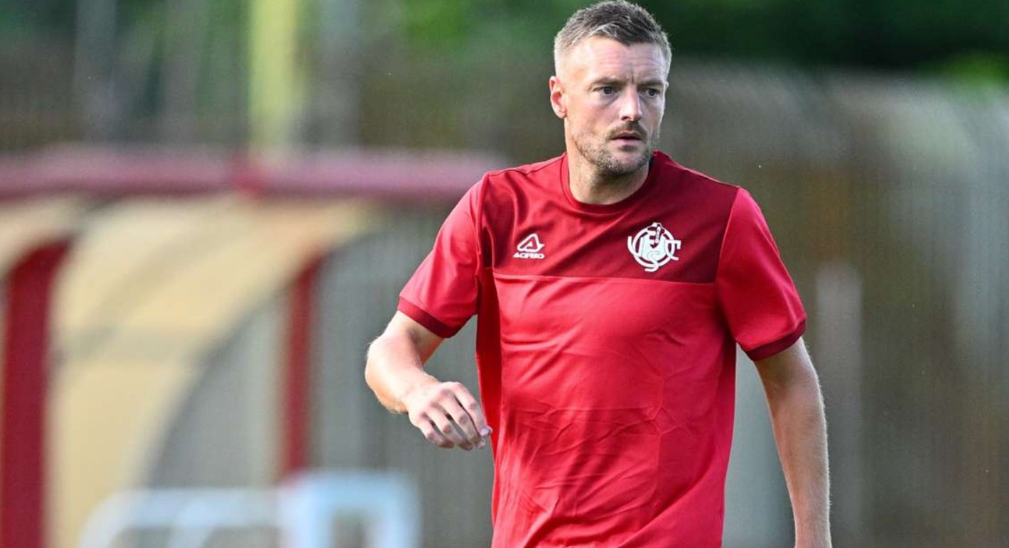 Jamie Vardy dalam sesi latihan di Cremonese, klub Serie A yang dibela kiper Timnas Indonesia, Emil Audero.