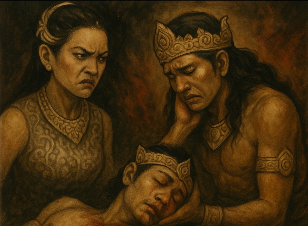 Ilustrasi lakon wayang Dwarawati Lurug.