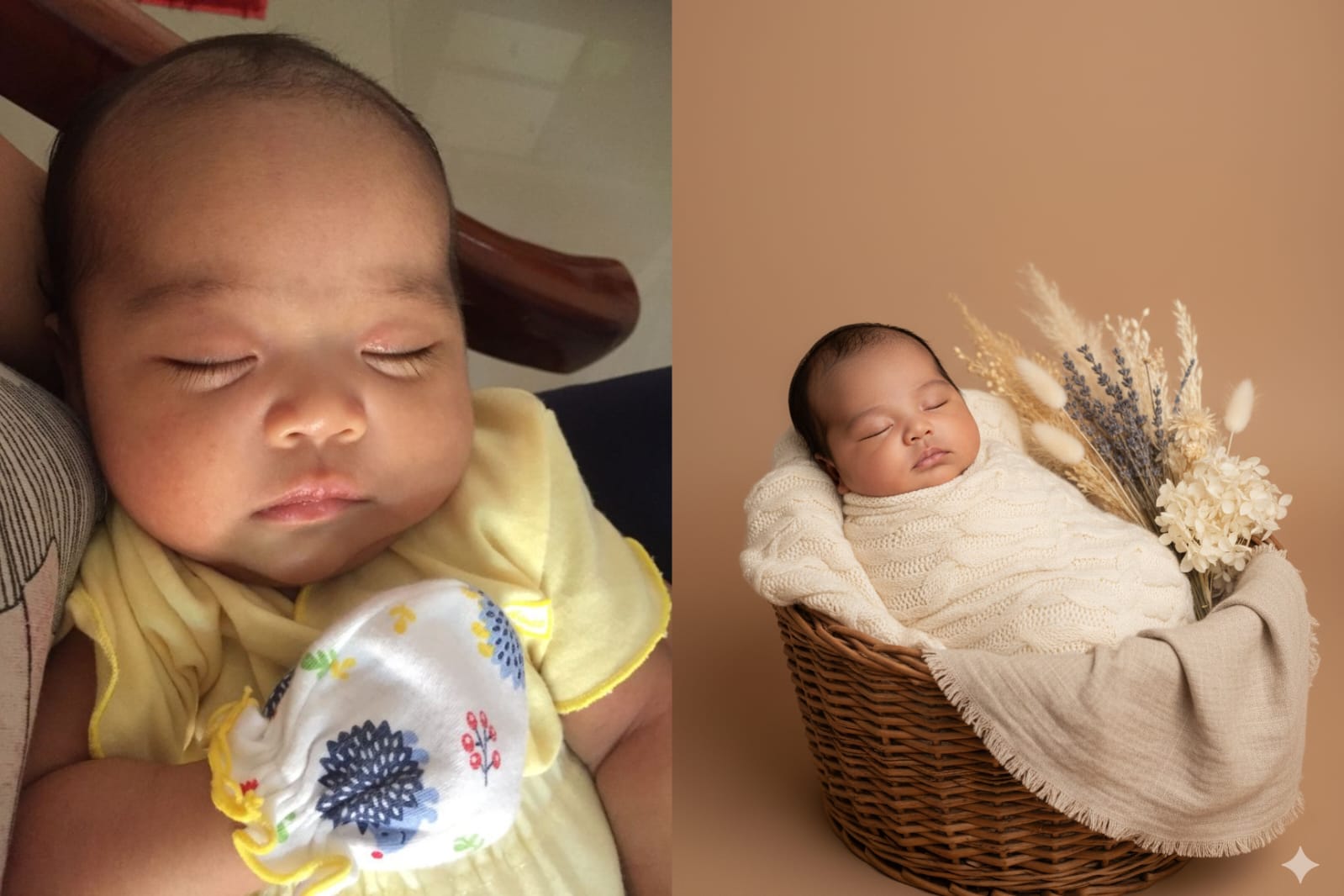 Ilustrasi Hasil Foto Bayi di Ubah menjadi Foto seperti di Studio Photo dengan Gemini AI