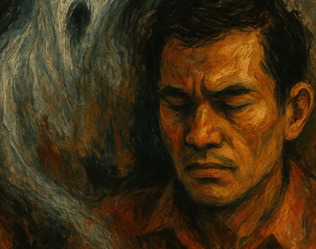 Ilustrasi cerpen misteri Di Antara Sadar dan Lelap.