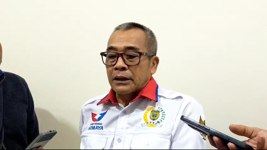 Ketua DPRD Kota Madiun Armaya memberikan keterangan terkait nota keuangan tahun anggaran 2026. DOK RADAR MADIUN