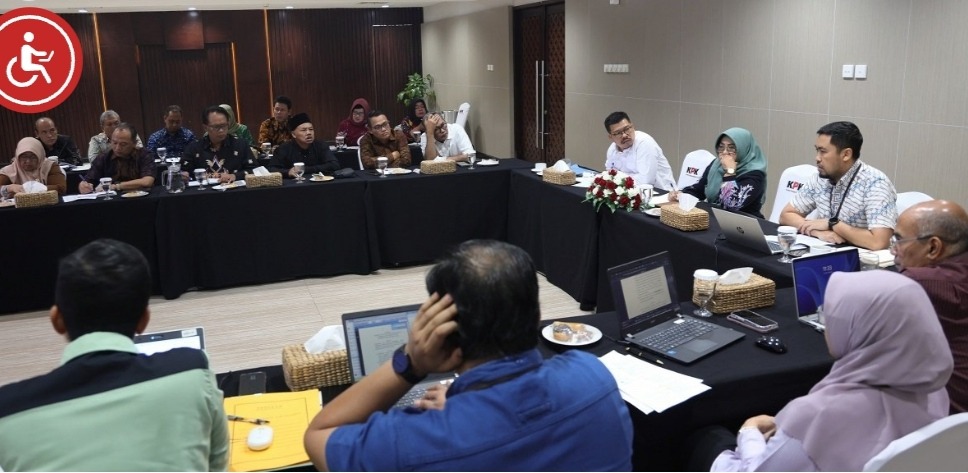 Pemkab Magetan mengikuti rapat evaluasi dan pendampingan tata kelola pemerintahan bersama KPK di Gedung Merah Putih Jakarta, beberapa waktu lalu. FOTO: KPK