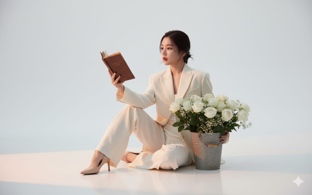 Foto editorial bergaya elegan