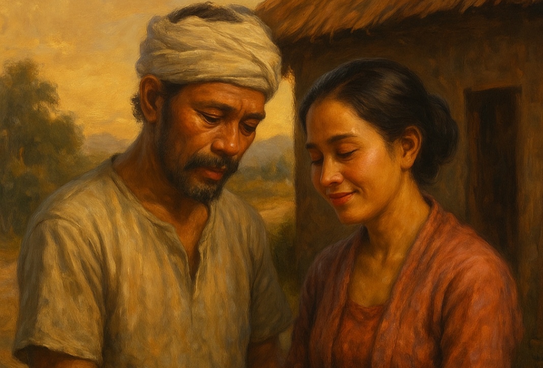 Ki Tarko dan istrinya di salah satu adegan lakon wayang Ki Tarko Tumbal.