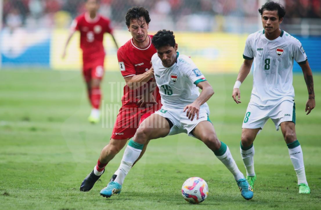 Duel Timnas Indonesia vs irak, saat Ronde Kedua Kualifikasi Piala Dunia 2026, tahun lalu.