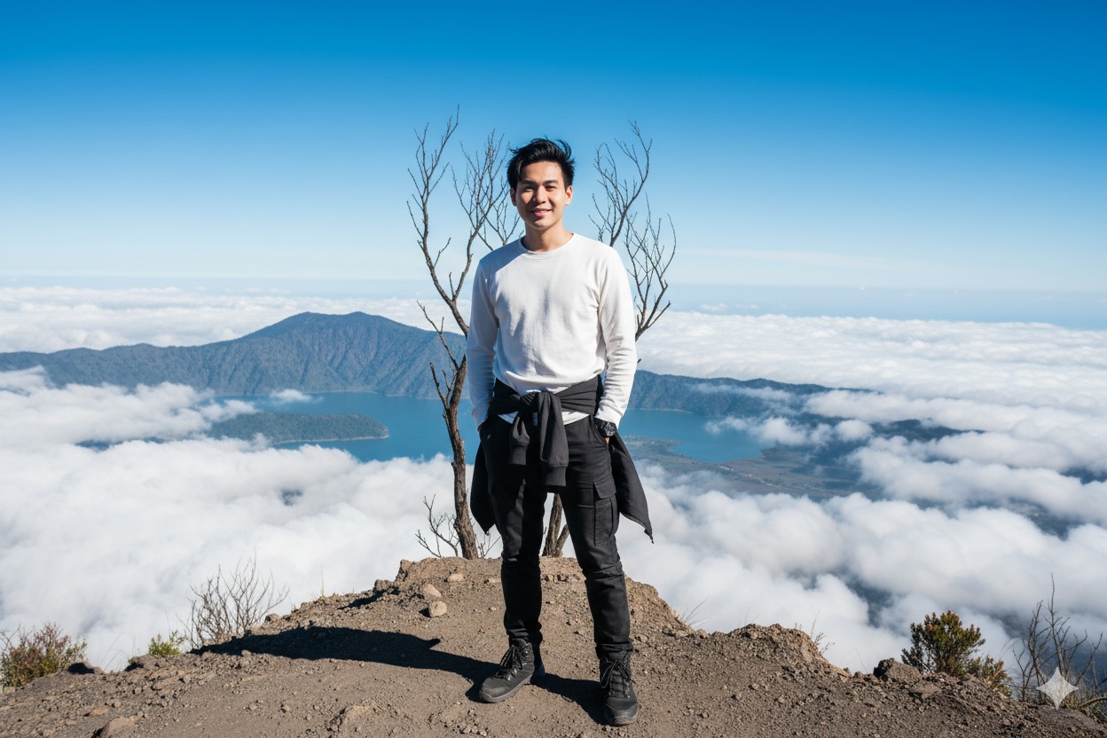 Ilustrasi Hasil Foto Puncak Gunung Bromo dengan Gemini AI