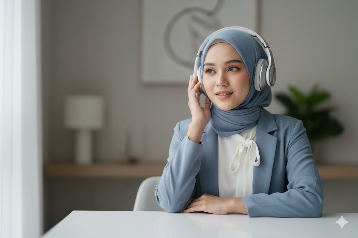 Potret close up profesional bergaya sinematik