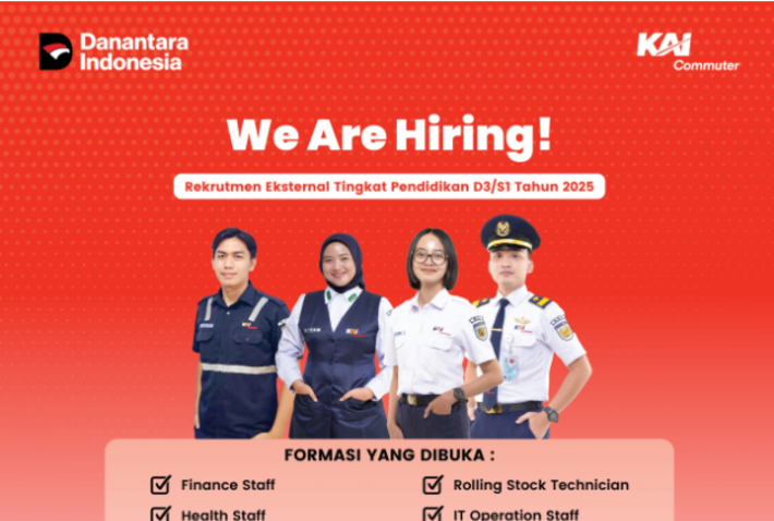 ​KAI Commuter Buka Lowongan Kerja untuk 8 Posisi