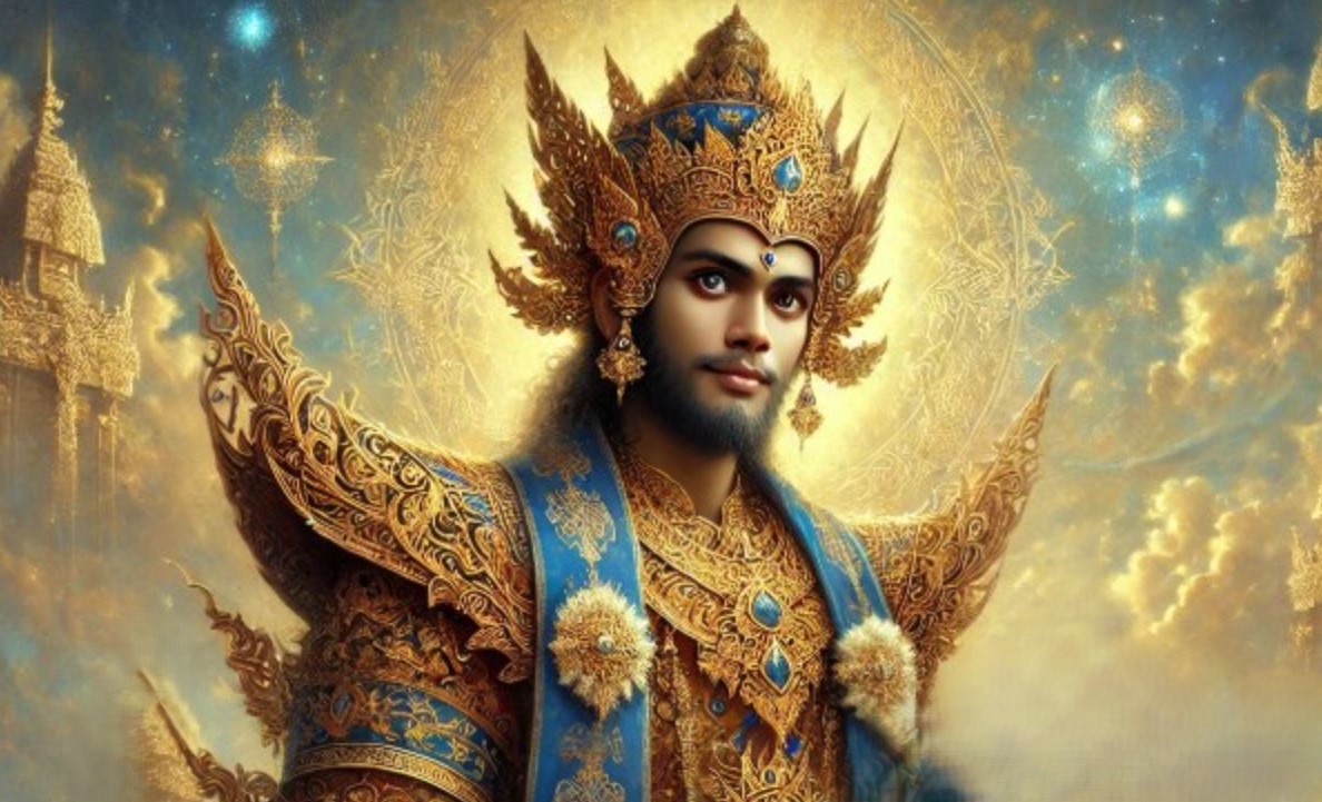 Ilustrasi tokoh wayang Narayana atau Kresna, salah satu tokoh ksatria Pandawa.