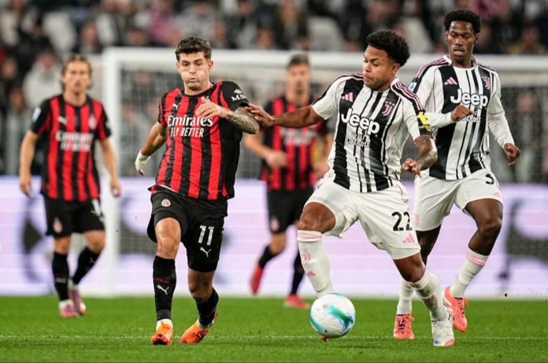 Juventus bermain imbang lawan AC Milan dalam laga lanjutan Serie A, Minggu (5/10) waktu setempat.