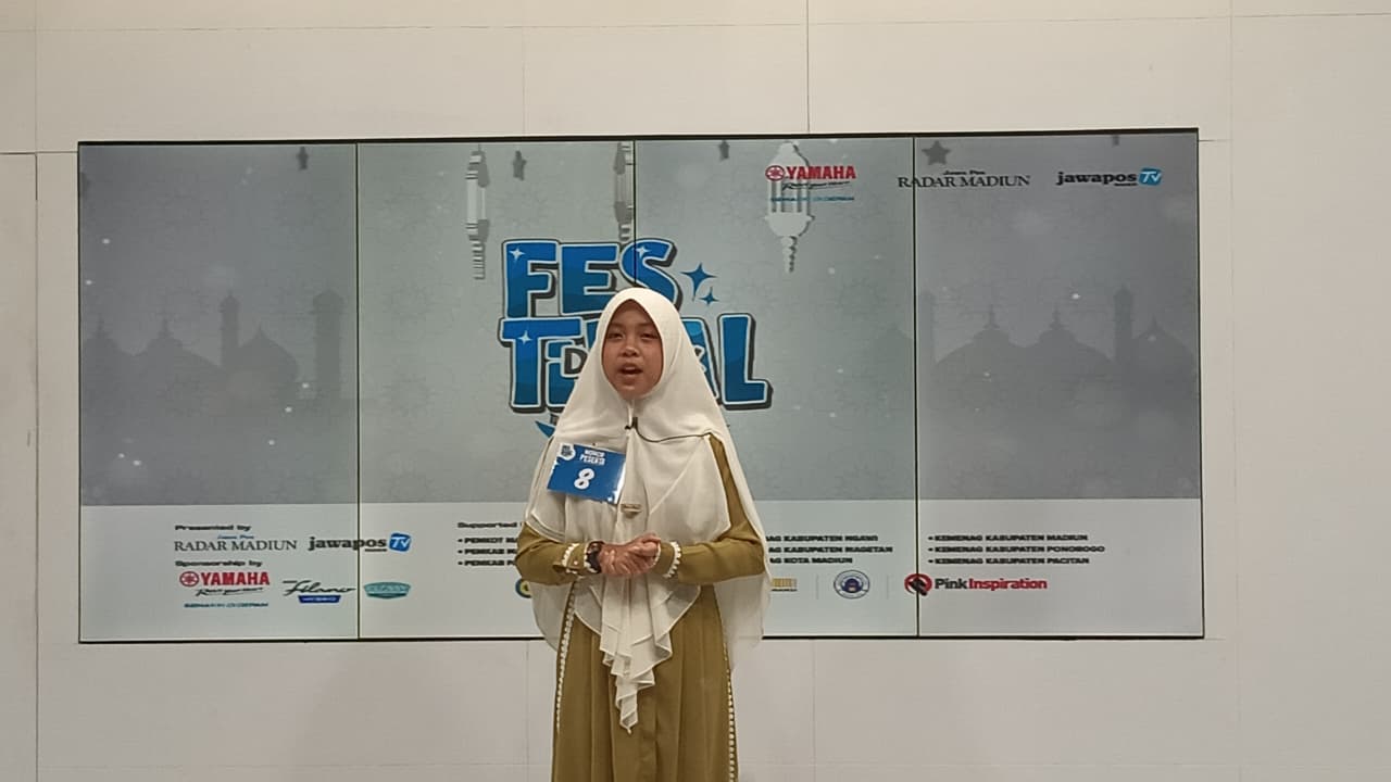 Sheeva dari MTsN Madiun tampil memukau di audisi Festival Dai Cilik 2025
