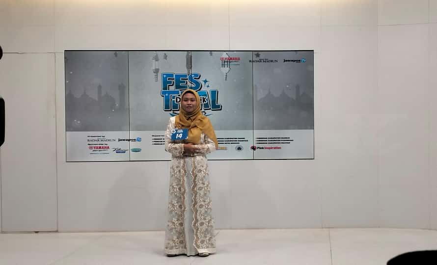 Devina Rozani dari SMPN 1 Kota Madiun tampil percaya diri di Festival Dai Cilik 2025