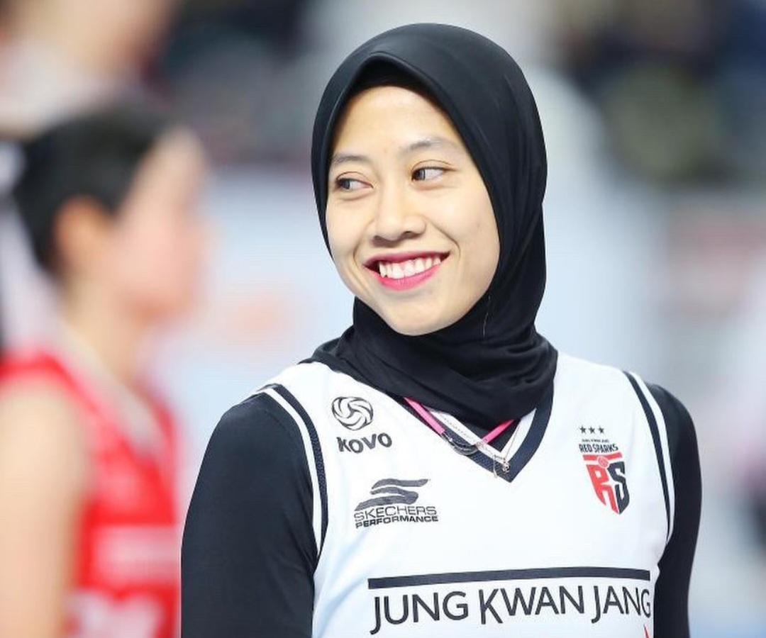 Megawati Hangestri saat main di Liga Voli Korea.
