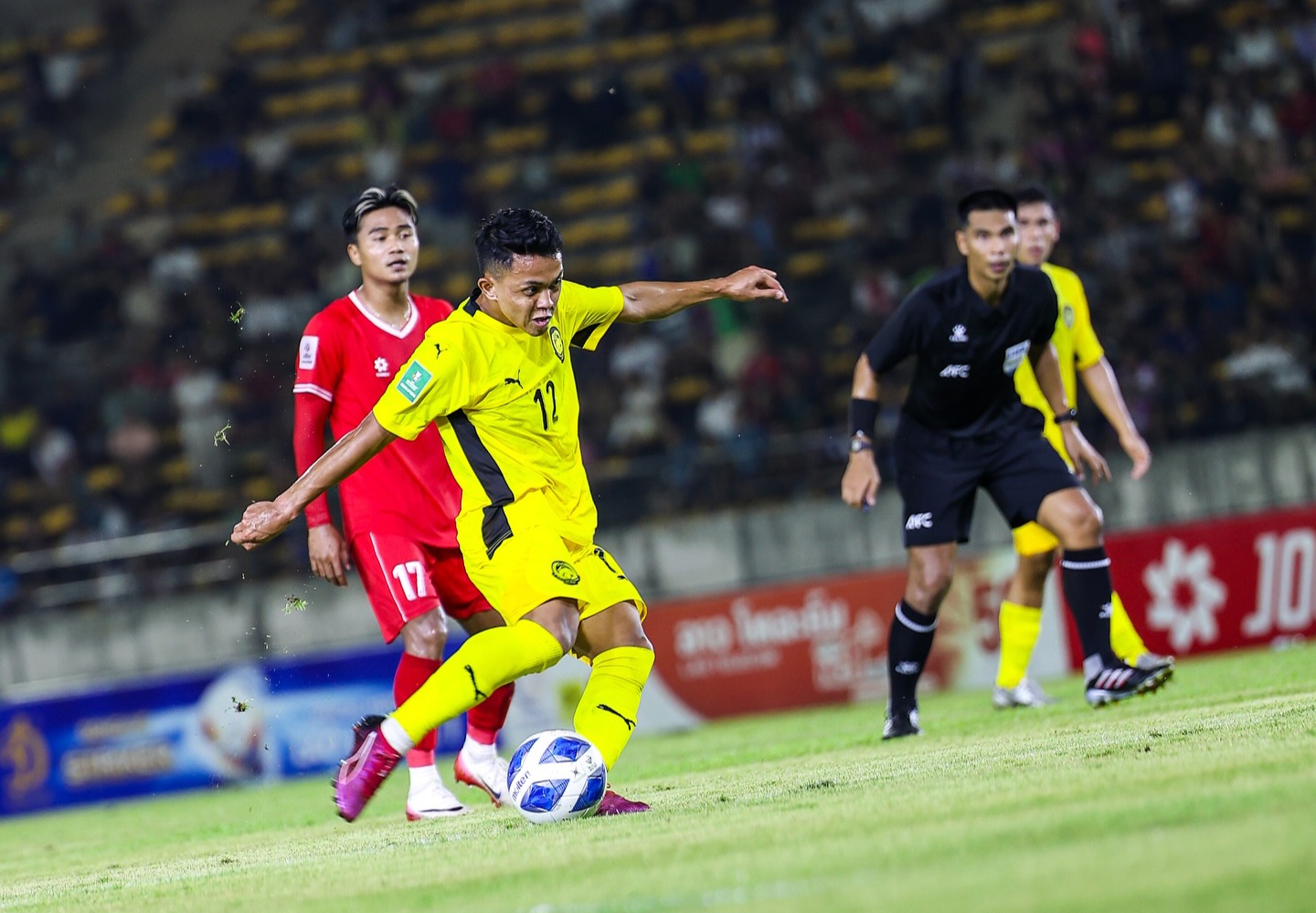 Malaysia saat lawan Laos tadi malam.