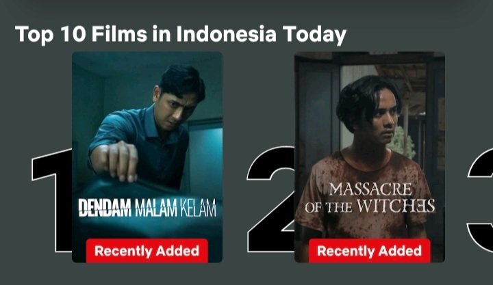 Film Dendam Malam Kelam memuncaki daftar Top 10 film Indonesia di Netflix, Senin (13/10).
