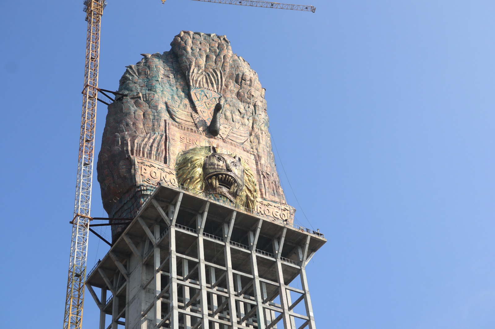 Monumen Reog dan Museum Peradaban (MRMP) di Ponorogo dalam proses pembangunan.