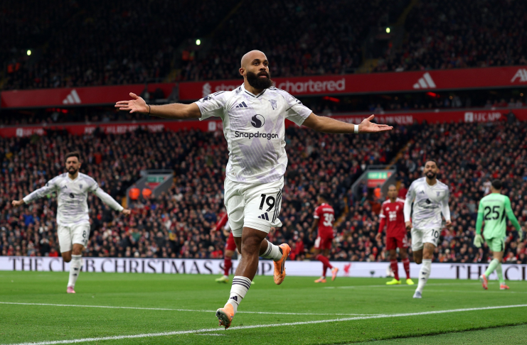 Bryan Mbeumo cetak gol untuk Manchester United.