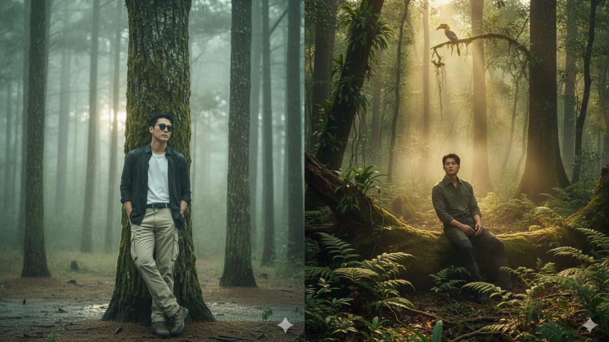 Foto Cinematic Realistik di Hutan Hitam Kalimantan