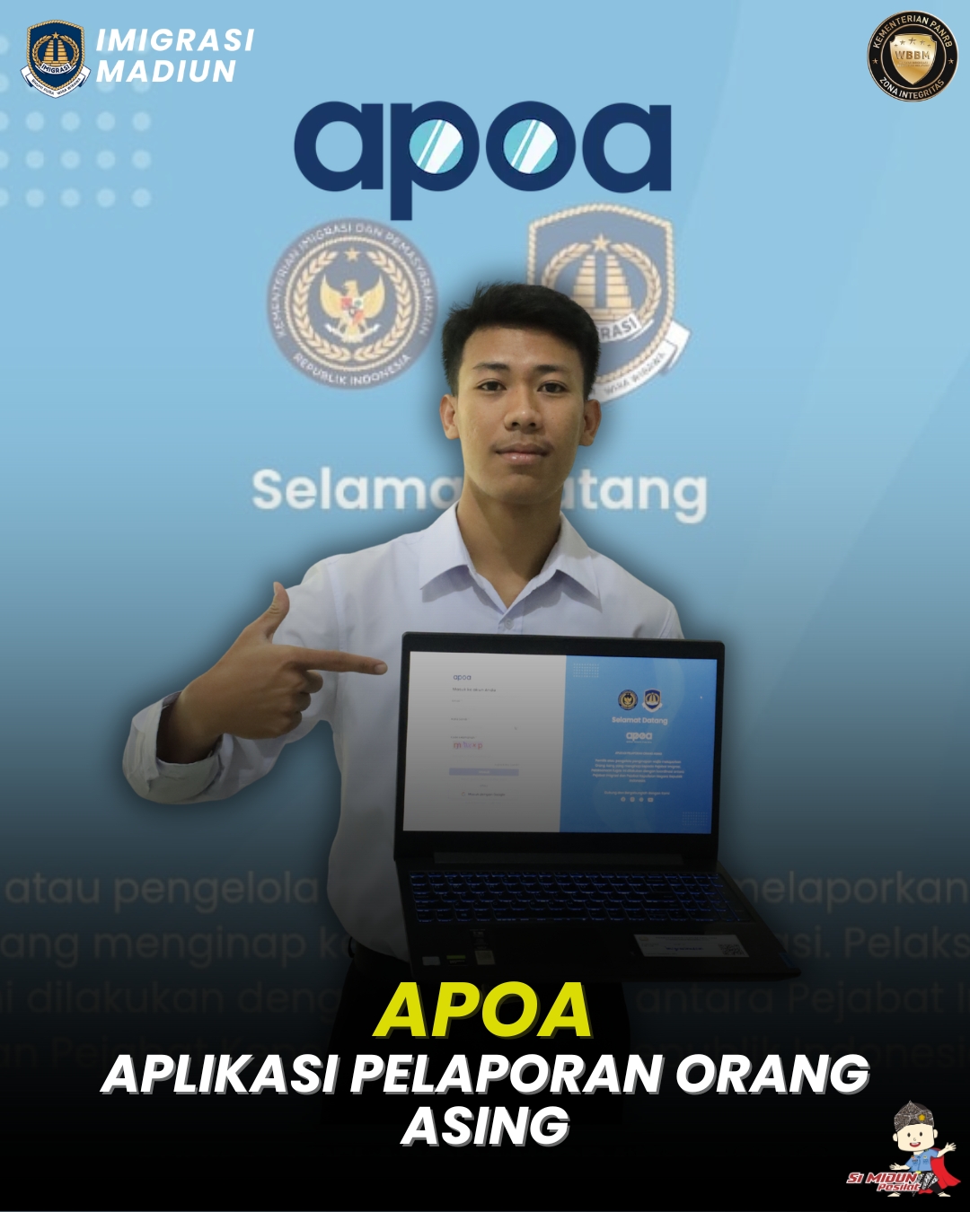 APOA, aplikasi yang memudahkan pengelola penginapan untuk melapor keberadaan WNA secara cepat dan akurat.